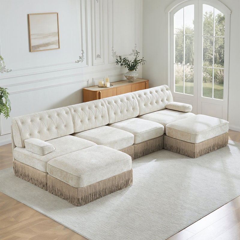 Canapé Chesterfield, Beige
