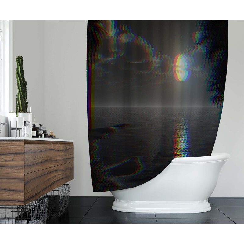 Anzhelika Abstract Shower Curtain, 90" H x 70" W