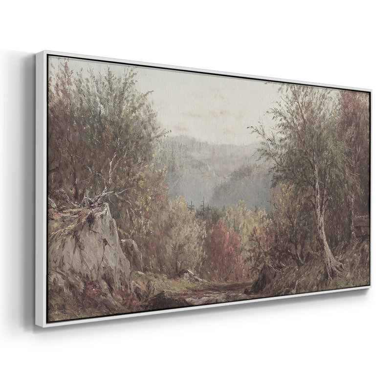 Paysage, série DC DC-XXVV, toile tendue avec châssis, prête à être accrochée, H 25 po x l 49 po, White
