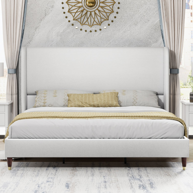 Belo Upholstered Low Profile Platform Bed