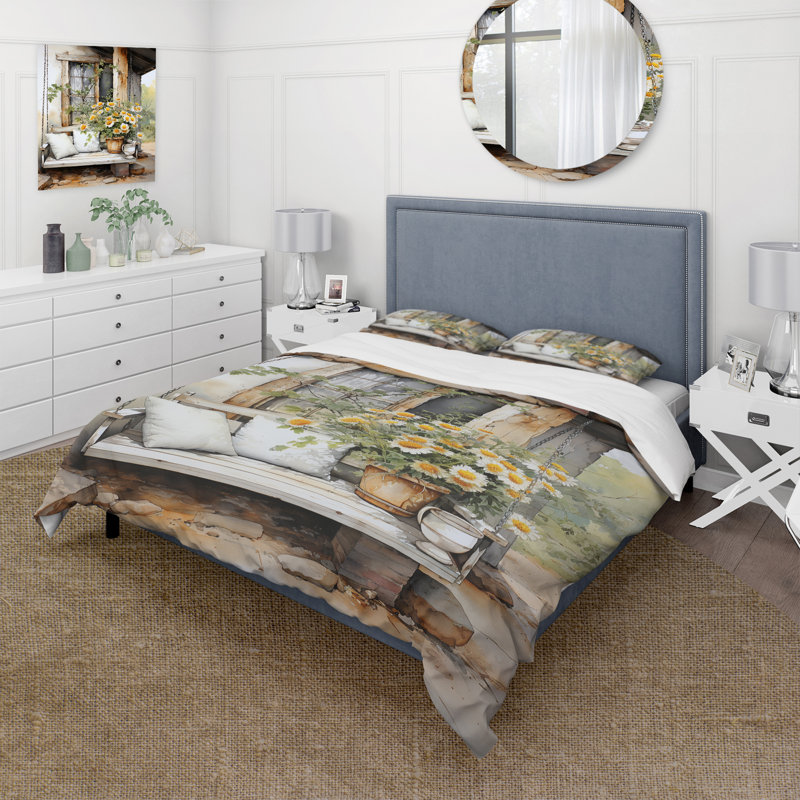 Ensemble de housse de couette en microfibre / polyester Farmhouse Gentle Breeze III