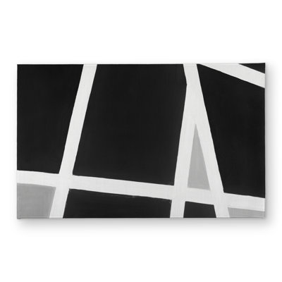 Black and White Abstract Lines Door Mat | Indoor Outdoor Decor