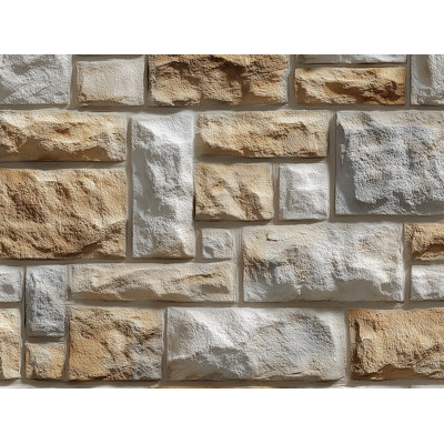 Stone Wallpaper Beige Rustic Decorative Mural