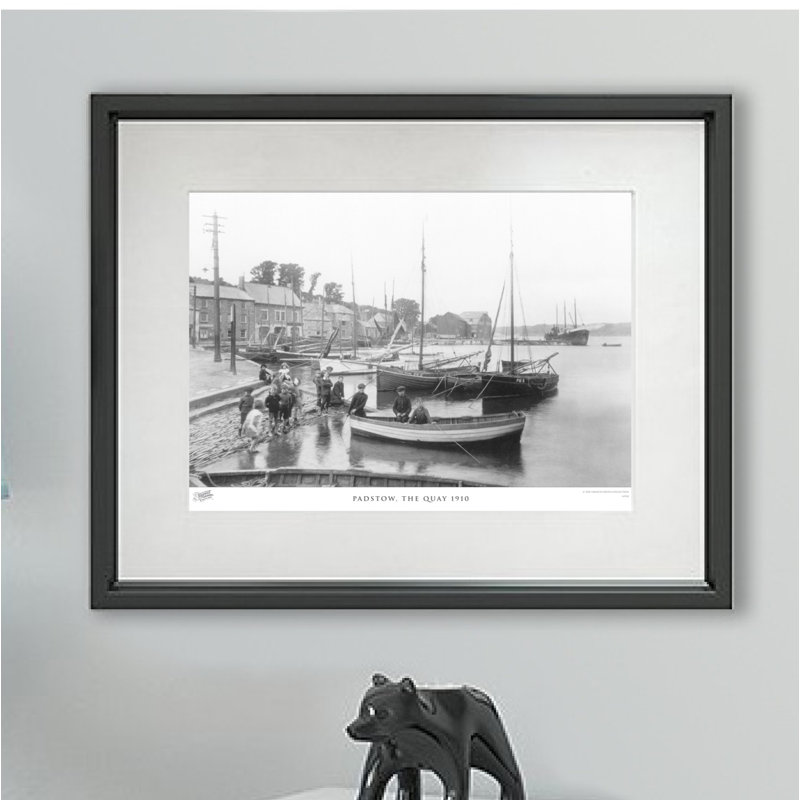 Padstow, The Quay 1910 - Single Picture Frame Print, 60cm H x 80cm W x 2.3cm D
