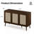 Minimalist 47.2'' Modern Sideboard Buffet Cabinet With 3 Rattan Doors-1018563699