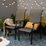 Mcgahan Outdoor Powder Coated Metal Frame Patio Dining Sling Armchairs