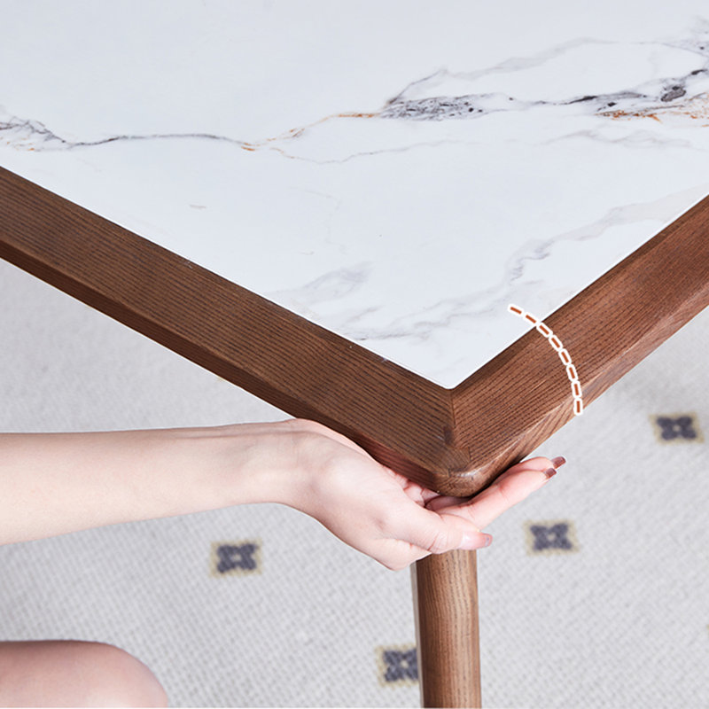 Ensemble de table de salle à manger et de chaises à panneau intégré, H 29,52 po x L 62,99 po x l 31,49 po