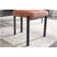 Ensemble de 2 chaises de salle à manger modernes rembourrées avec pieds en métal Mid-Century
