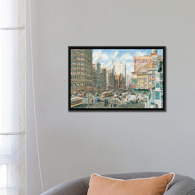 Stanton Manolakas " Detroit Looking North On Woodward " by Stanton Manolakas