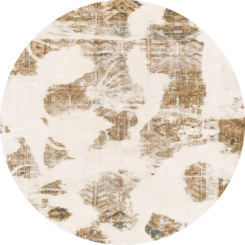 Skippack Abstract Indoor Rug, Round 5'