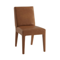 27 Inch Wood Dining Side Chair, Faux Leather, Set Of 2, Gold, 1 - Ralphs