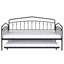 Lit de jour simple Fox avec lit gigogne simple, noir