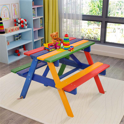 Padilla Kids 2 Piece Rectangular Outdoor Table Or Chair and Chair Set