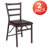 Aaydn Brown Folding Ladder Back Metal Chair - Brown Vinyl Seat - Dining Furniture