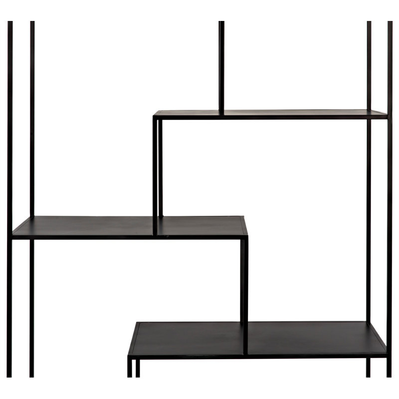 Marquise Black Geometric Metal Bookcase