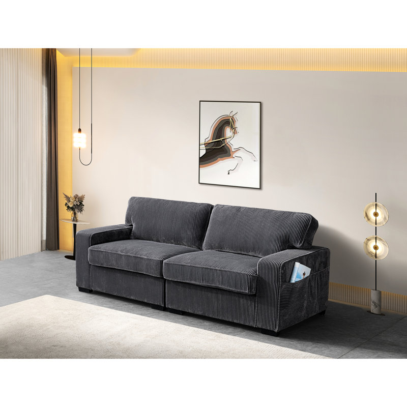 Fabrication confortable en bois gris avec coussins en mousse et base stable revêtue de mousse