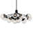Steel Dimmable Globe Chandelier-581682569-581682583-581682578