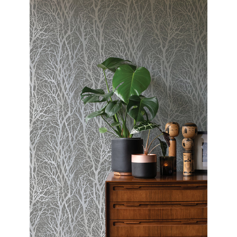 Rouleau de papier peint L 33 pi x l 20,9 po, Gris
