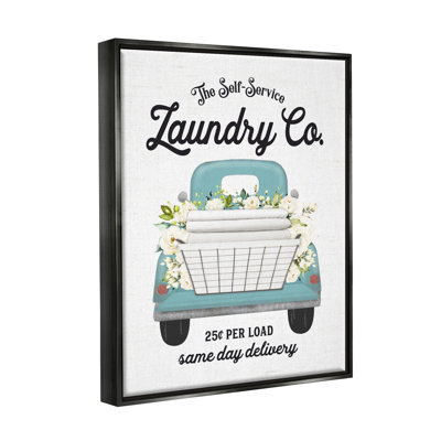 " Self Service Laundry Co. Antique Truck Flower Arrangement " by Lettered And Lined