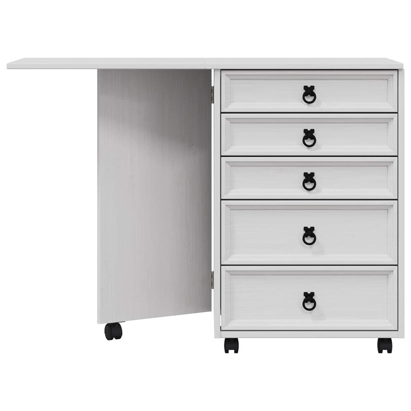 Solid Wood Desk, White