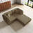 3 - Piece Upholstered Camel Corduroy Modular Sectional with Pillow Back and Removable Ottoman-1781209359