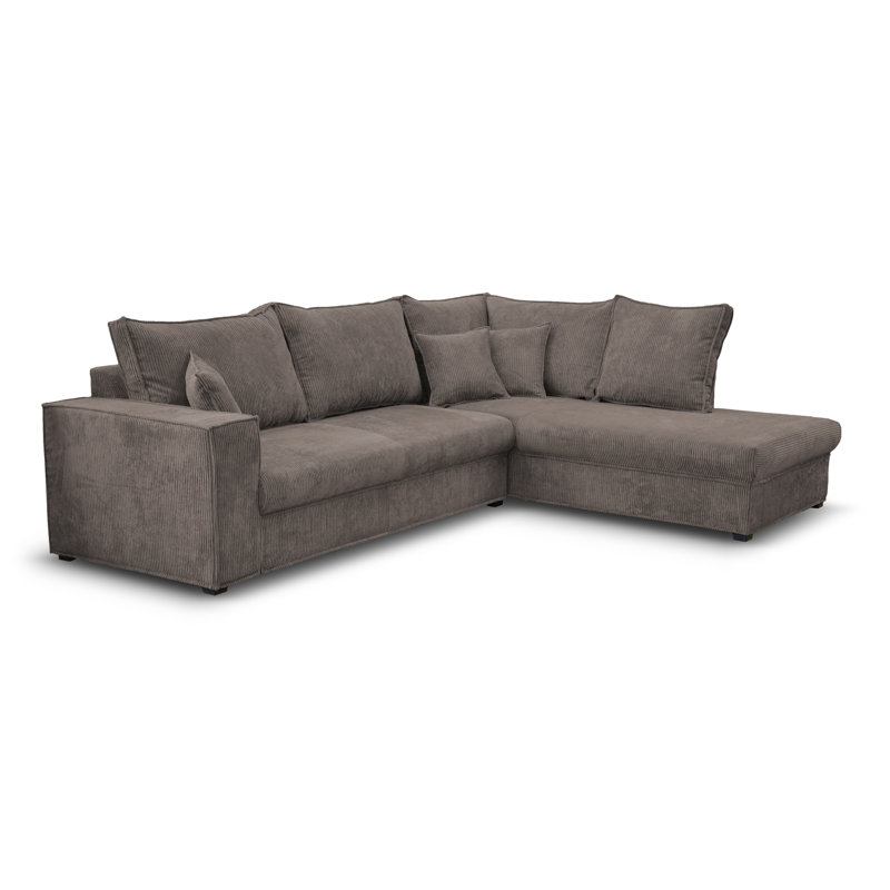 Alova 4 Seater Corner Sofa, Aligned to the right, Light Brown