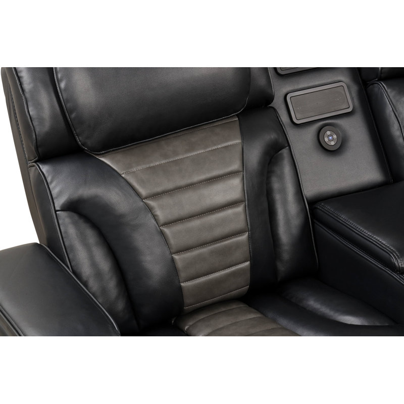 Canapé modulaire Ibiza Power / Power, Cuir noir