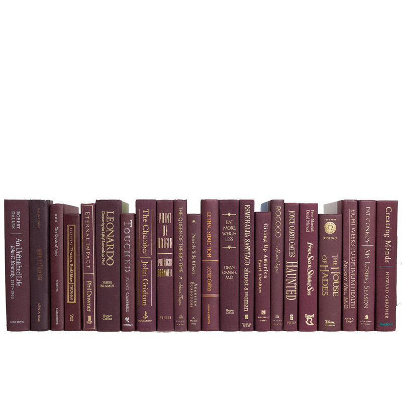 Livres décoratifs - Merlot - Livres rouges au pied