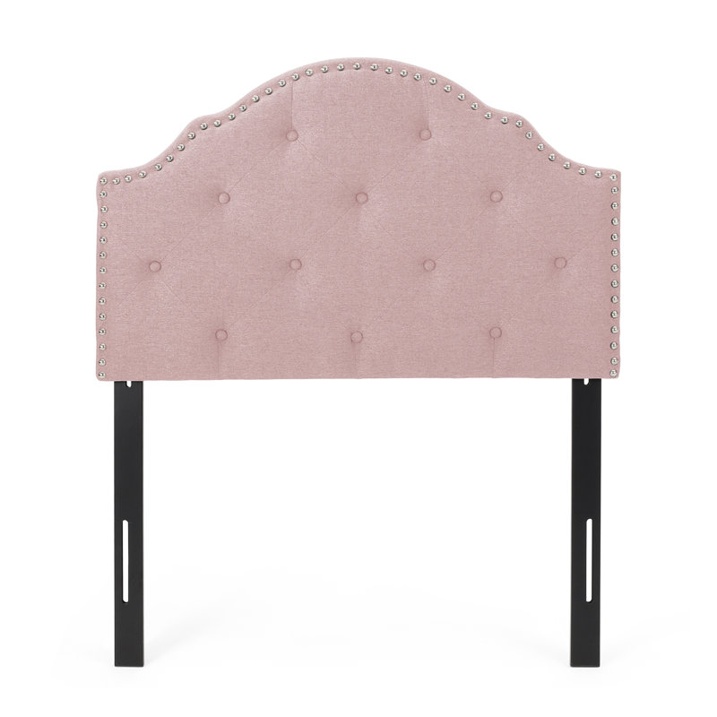 Yuma Upholstered Panel Headboard, Light Blush