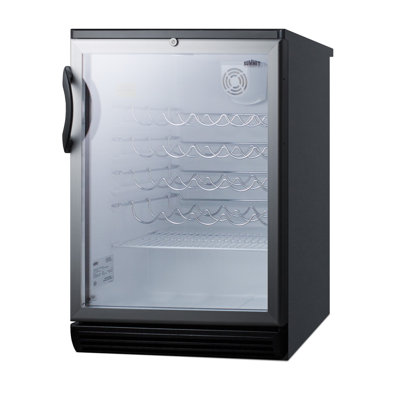 Summit Appliance Single Zone 23.63'' Freestanding 36 Bottle Wine Refrigerator with Reversible Door