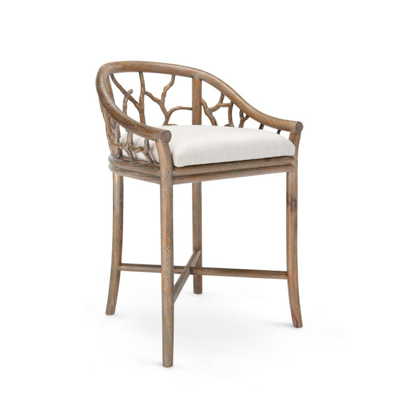 Bosco Upholstered Stool with Solid Wood Frame