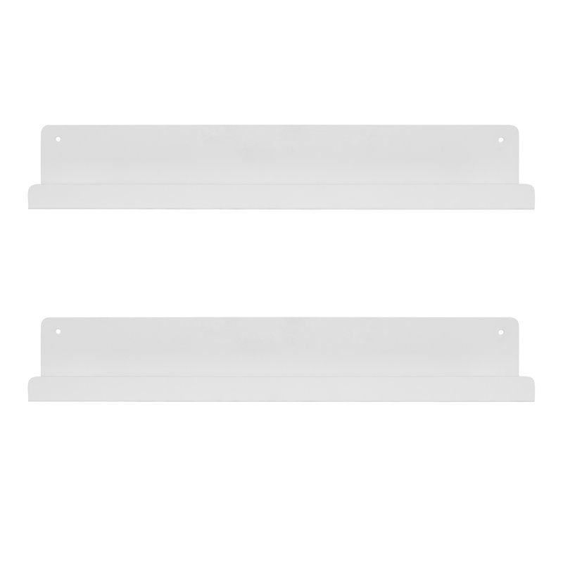 Tablette flottante en métal Tara, H 3,25 po x l 23,75 po x P 4,5 po, Blanc