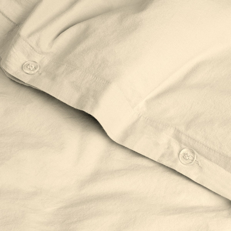Duvet Cover Set, Ivory, Twin XL Duvet Cover + 2 Standard Shams