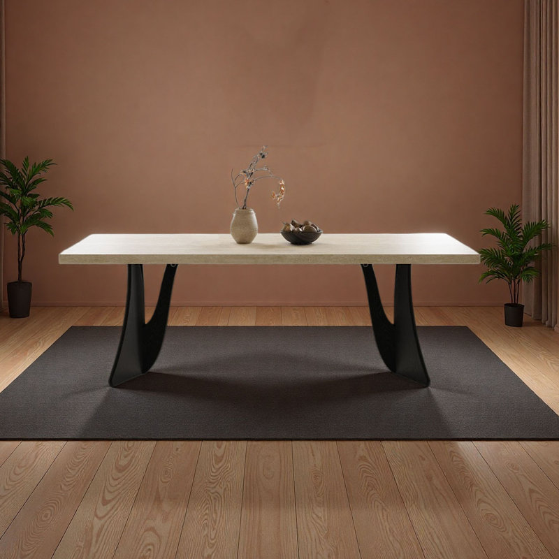 Table de salle à manger Wabi-Sabi, H 29,5 po x L 78,7 po x l 35,4 po 