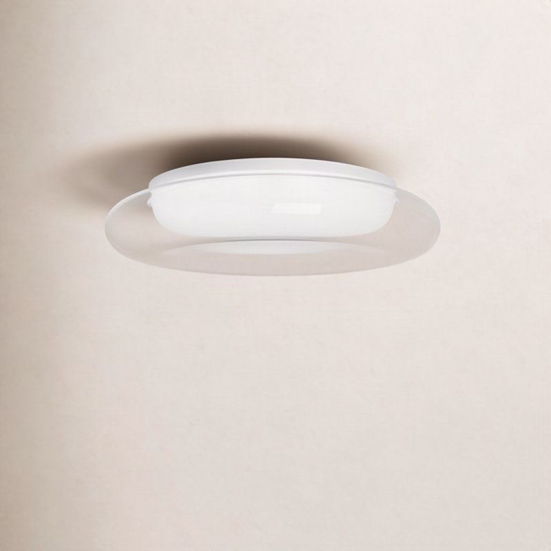 Doma Clear Acrylic Flush Mount, 4" H x 18" W x 18" D