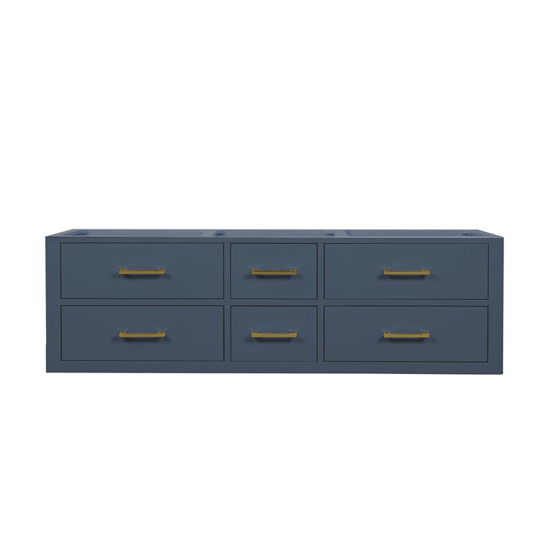60 po X P 22 po D Meuble-lavabo double sans comptoir, Bleu