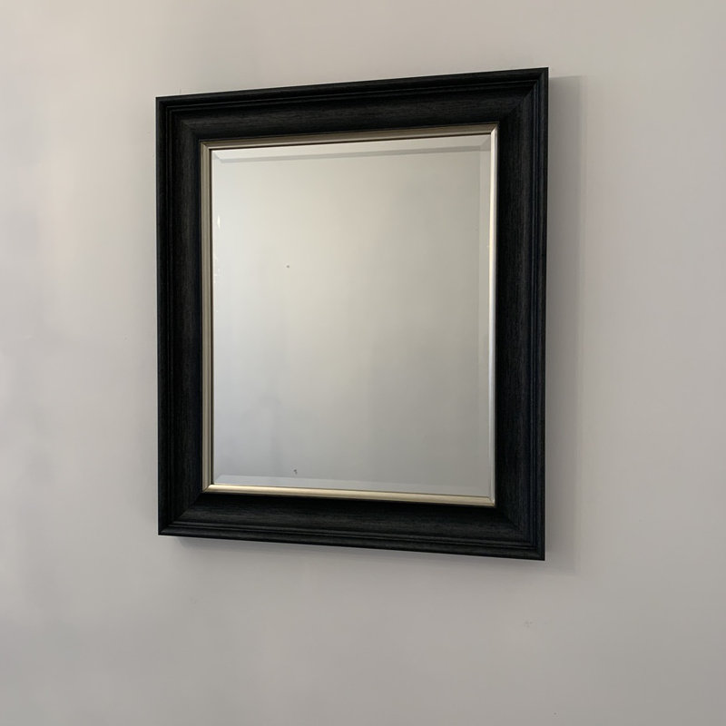 Oklee Square Mirror, 76cm x 65.8cm , Dark Grey/Silver