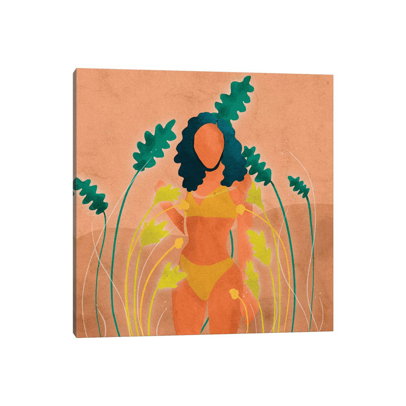 « Paige » par Reyna Noriega-impression, H 26 po x l 26 po x P 1,5 po, Toile tendue, Pas de tapis