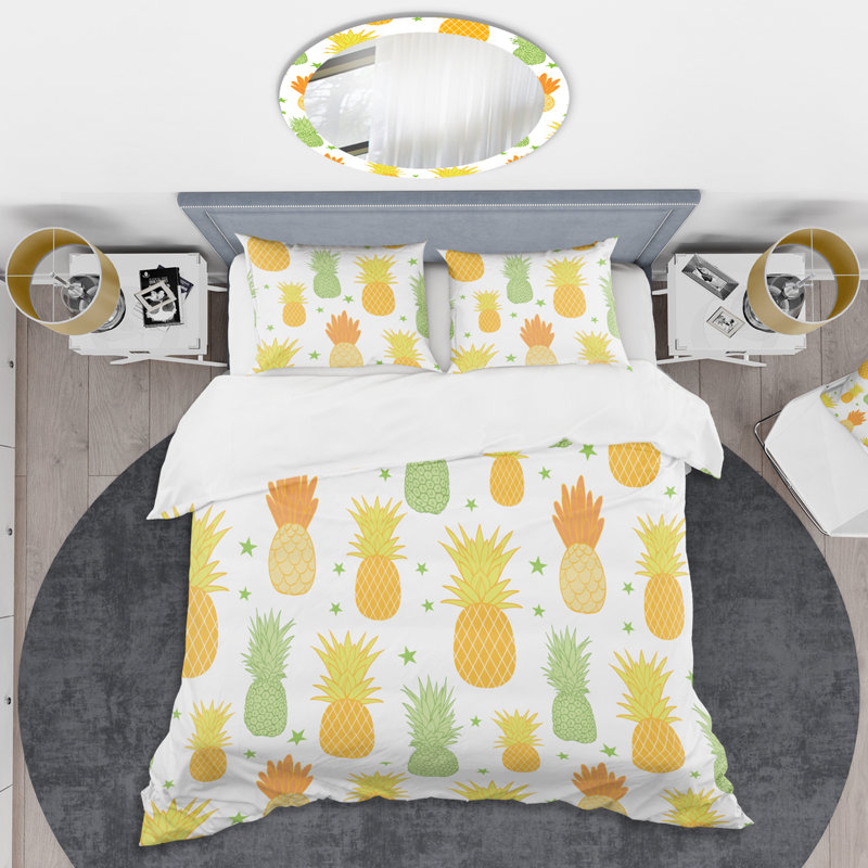  Ensemble de housse de couette Summer Bliss II Mid-Century, Housse de couette très grand + 2 taies décoratives
