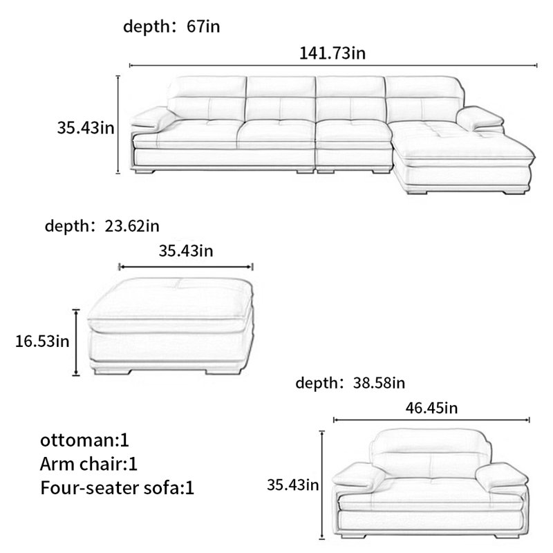 American-style simple modern sofa