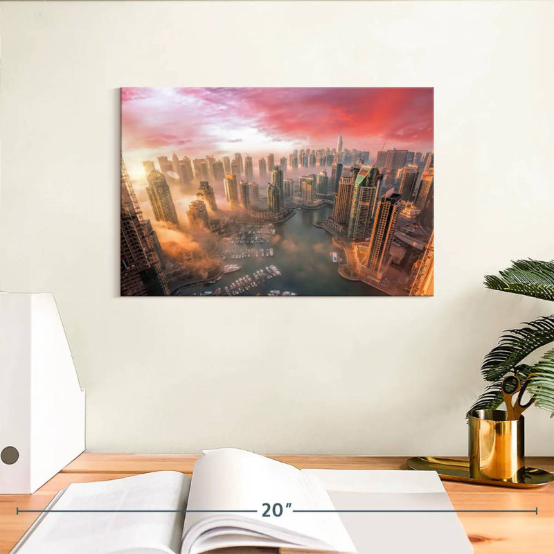 Ravi Dubai Sunset, 8" H x 12" W