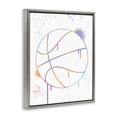 Cadre flottant Graffiti Basketball Drip, design par Marcus Prime