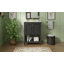 Meuble-lavabo de luxe moderne de 24 po avec lavabo en céramique, tablette ouverte et rangement fermé pour un design élégant-129184371