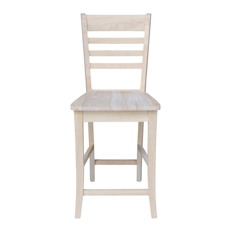 Guzik Solid Wood Counter Stool, Unfinished