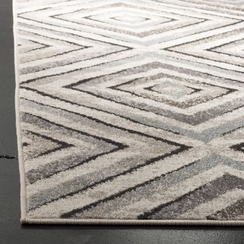 Hoopes Geometric Hand Woven Area Rug, Rectangle 201 x 279 cm