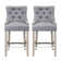 Domenick Upholstered Counter Stool with Solid Wood Frame