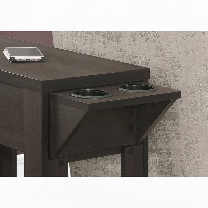 Table de bout moderne pour le salon, la chambre à coucher, Espresso