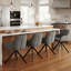 Set of 4 Upholstered Dining Chairs, Soft Fabric Seat with Sturdy Metal Legs, Modern Kitchen & Living-1929910864
