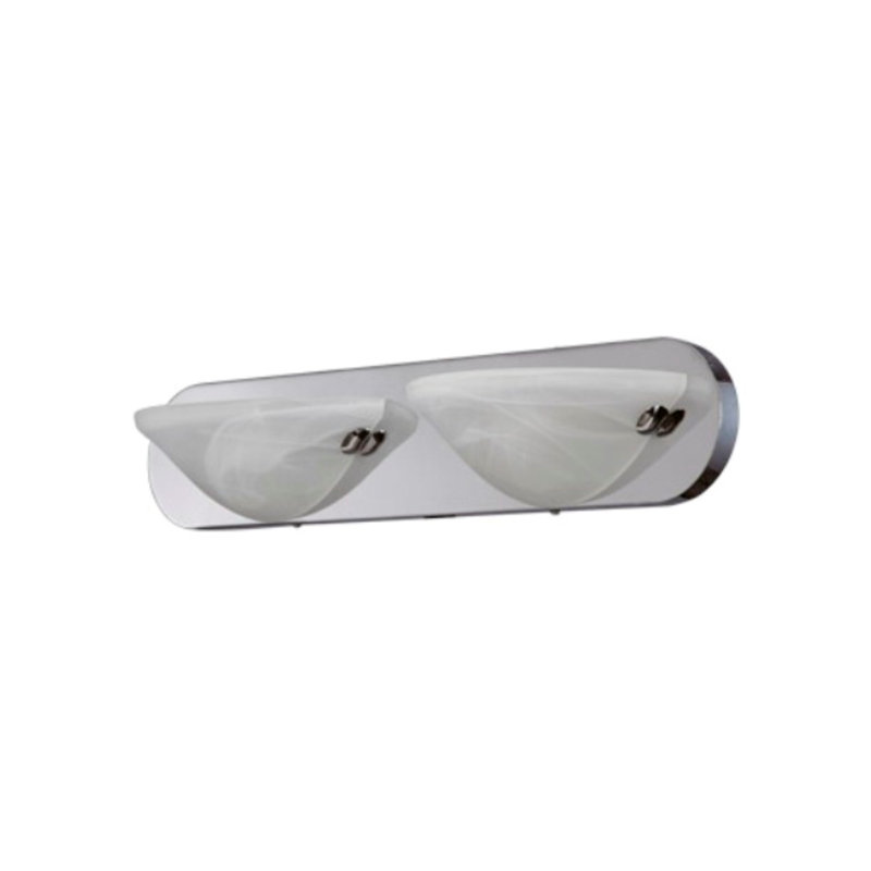 Éclairage pour meuble-lavabo à 2 lumières, Acier brossé