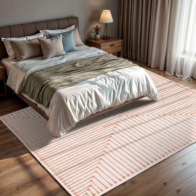 Tapis d'intérieur / beige lavable à la machine Claros de 3 pi x 5 pi Claros